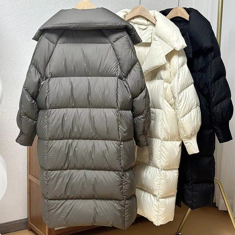 Women's Oversized Quilted Longline Puffer Coat