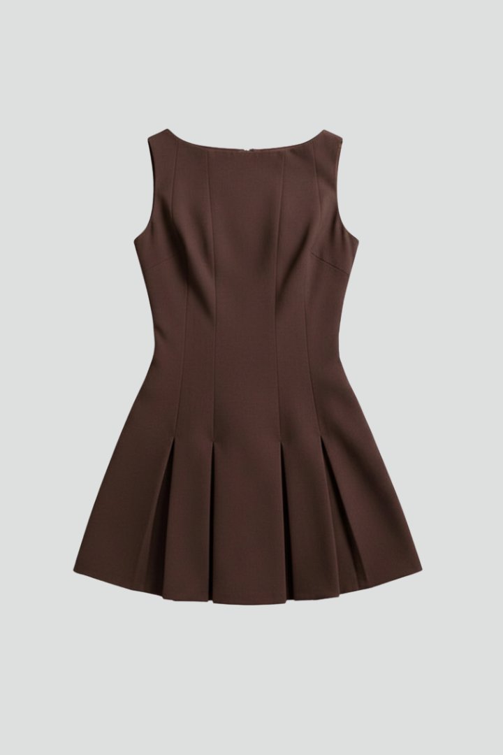Women's Pleated Knit Mini Party Dress