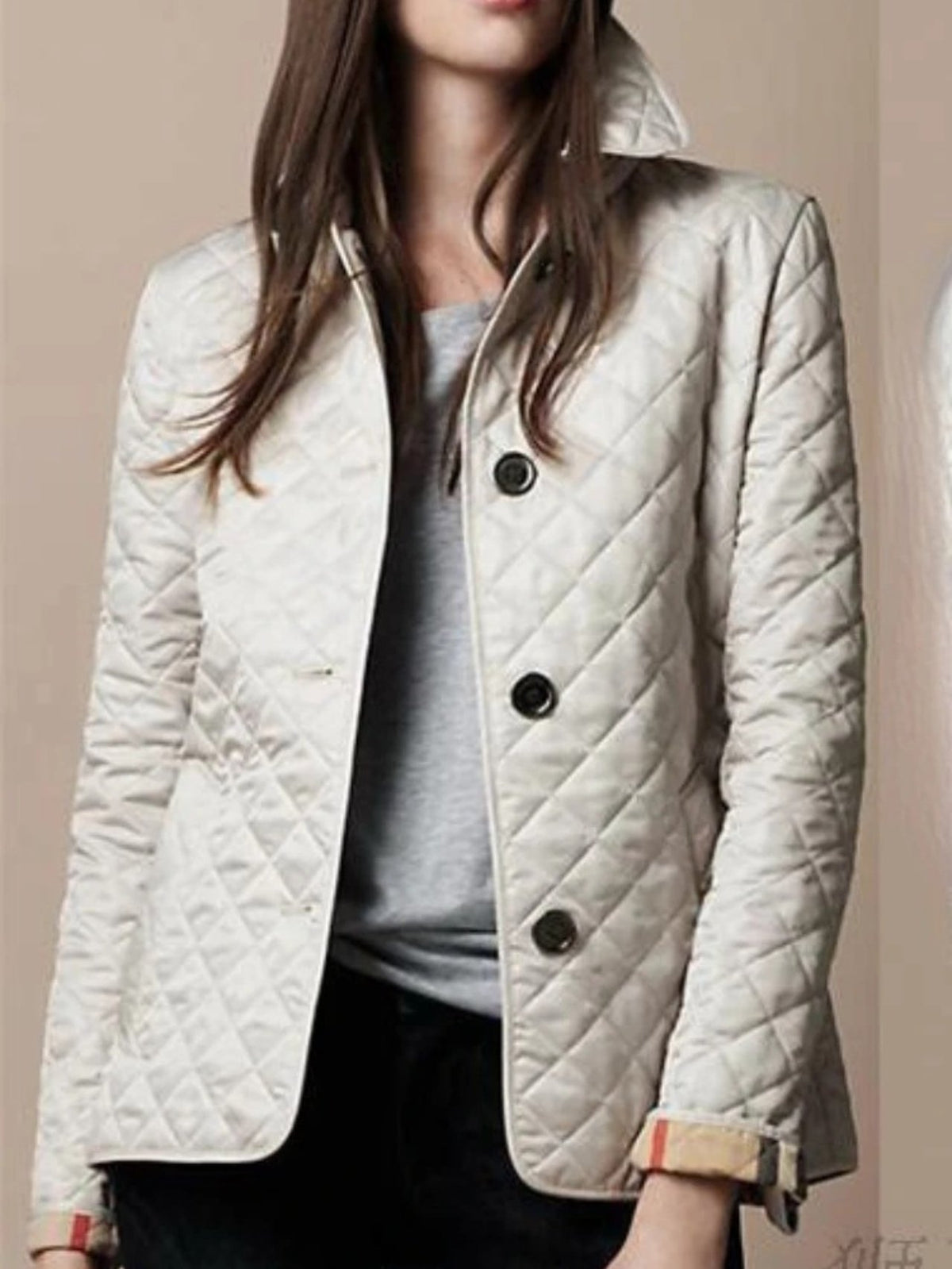 Women's Slim Quilted Puffer Jacket - White