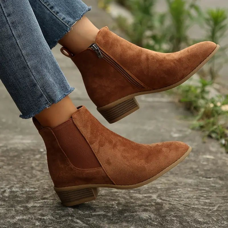 Women's Faux Suede Chelsea Ankle Boots