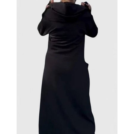 Women's Oversized Sweatshirt Hooded Longline Coat