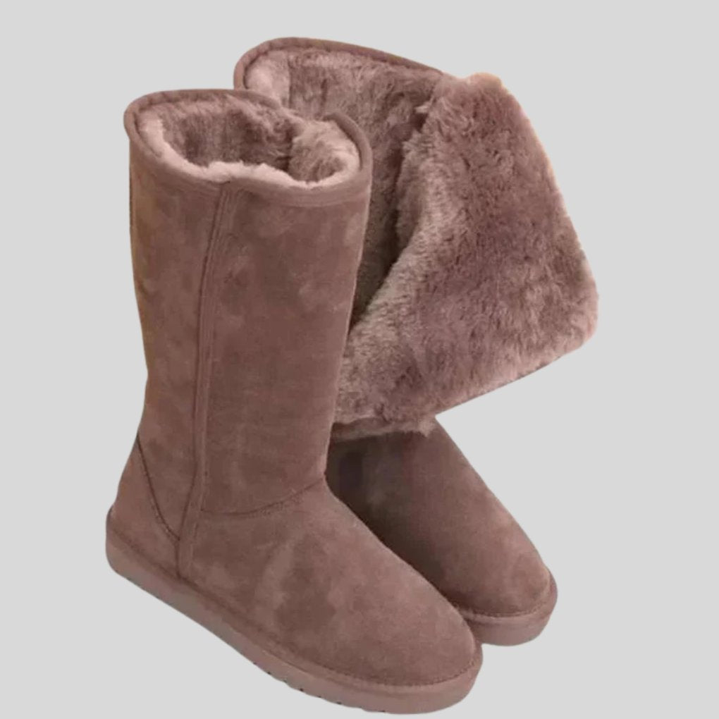 Women's Tall Suede Snow Boots - Brown