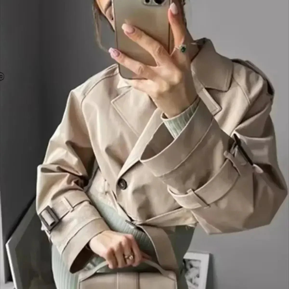 Women's Cropped Trench Jacket