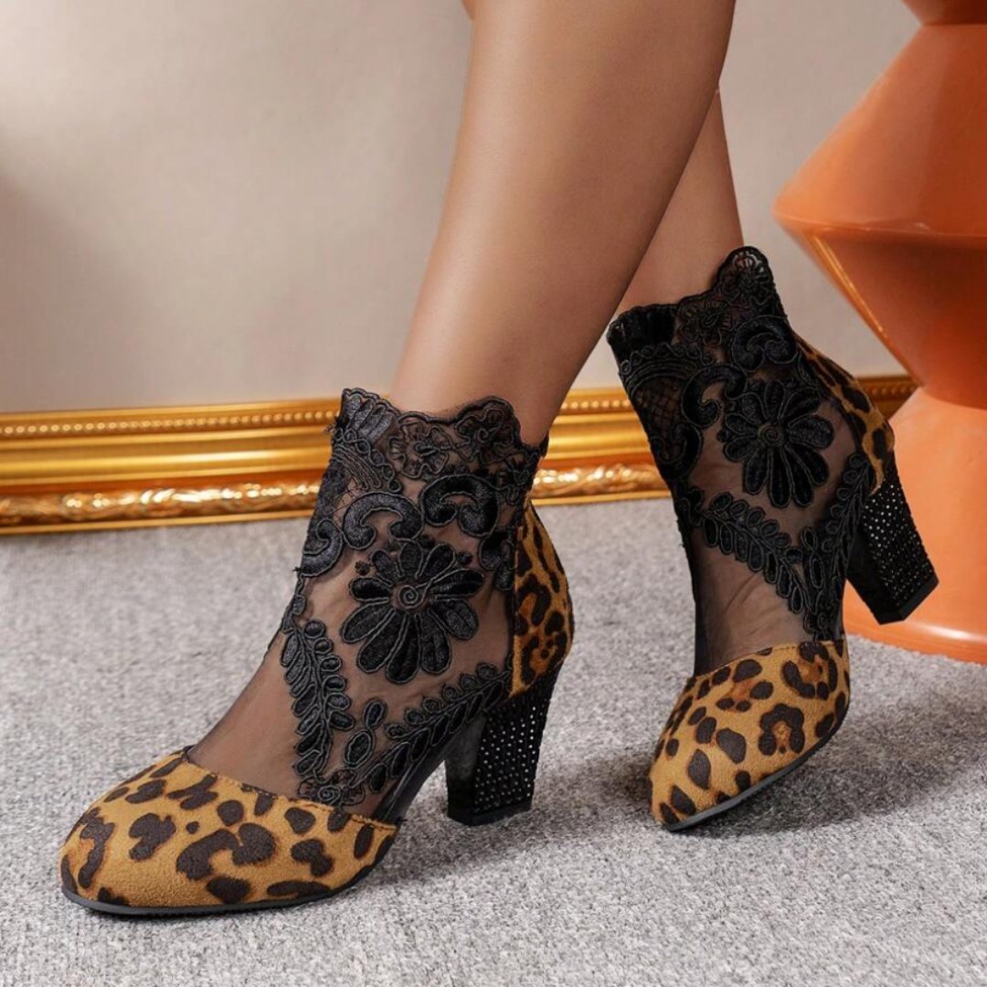 Women's Floral Party Ankle Boots