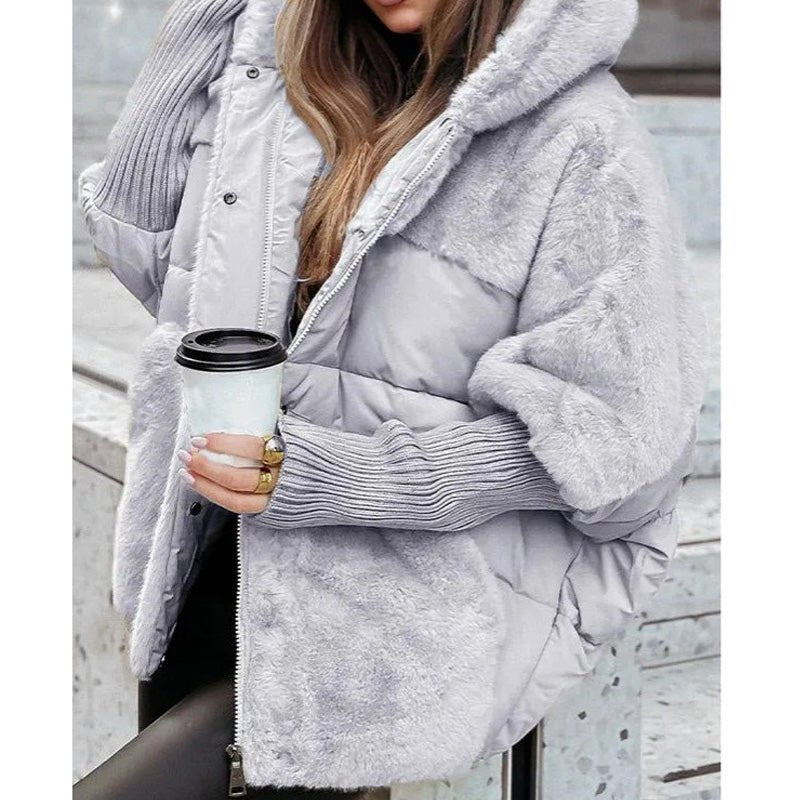 Women's Oversized Faux Fur Puffer Jacket