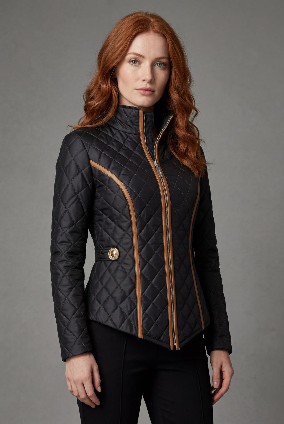 Women's Quilted Puffer Jacket - Black